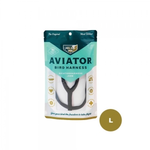 The Aviator LARGE BIRD HARNESS & LEASH - Black - Click for more info